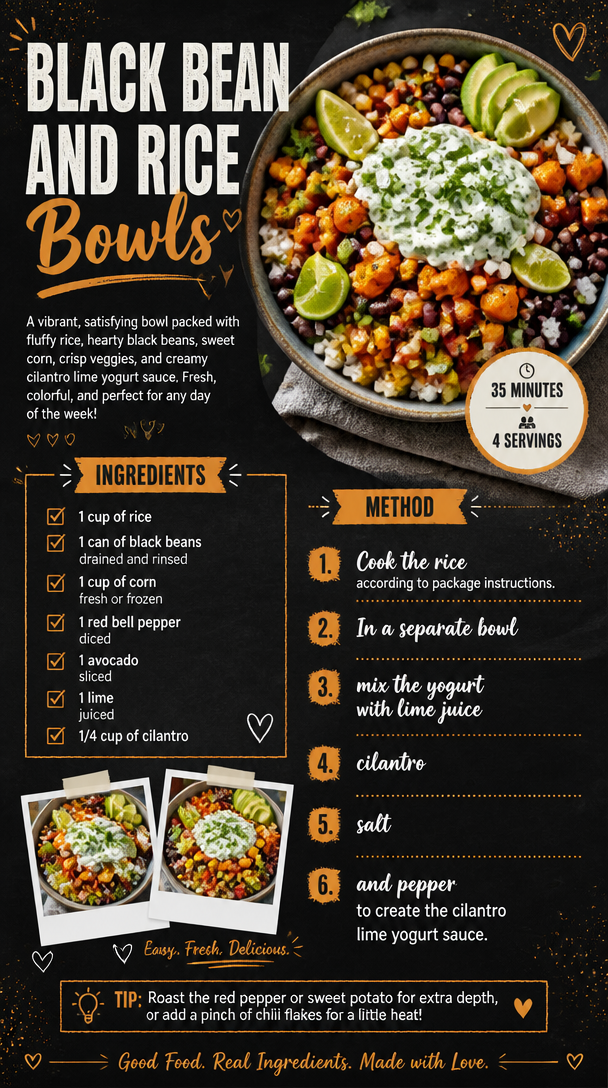 Black Bean and Rice Bowls