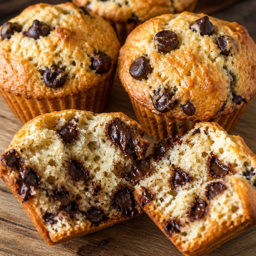 Cottage Cheese Muffins with Chocolate Chips