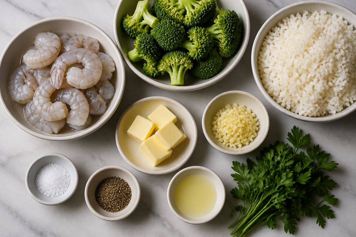 Garlic Butter Shrimp with Broccoli & Rice Bowl