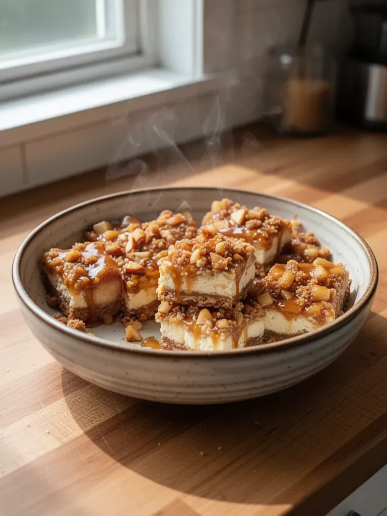 Caramel Apple Cheesecake Bars