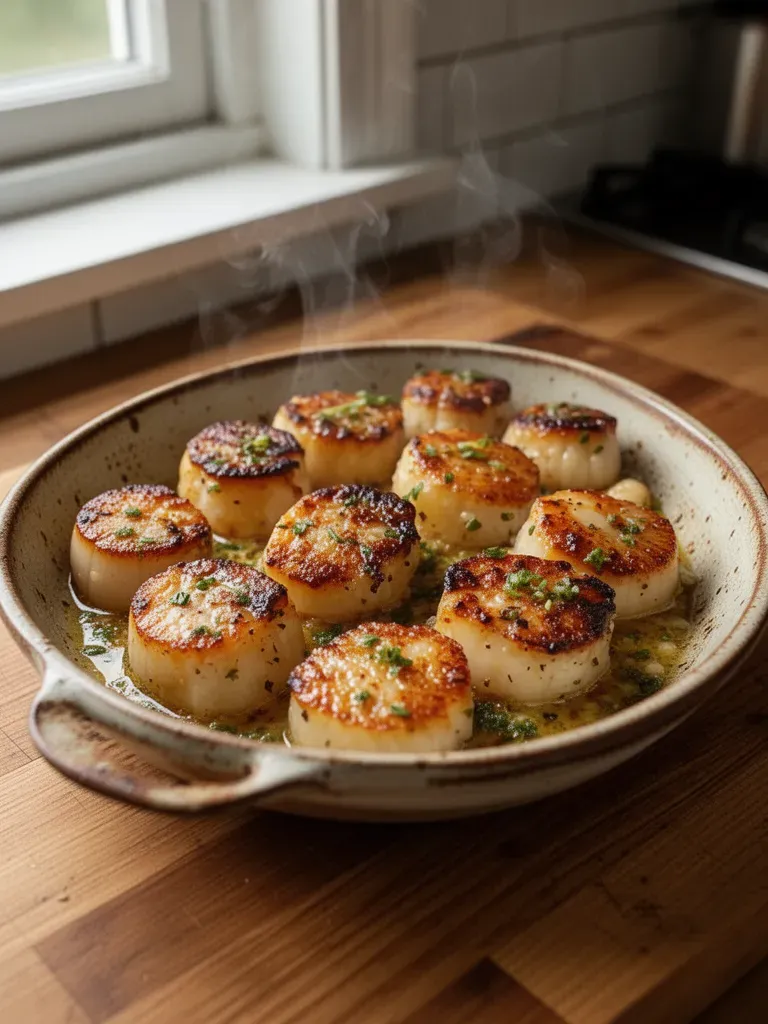Baked Garlic Butter Scallops