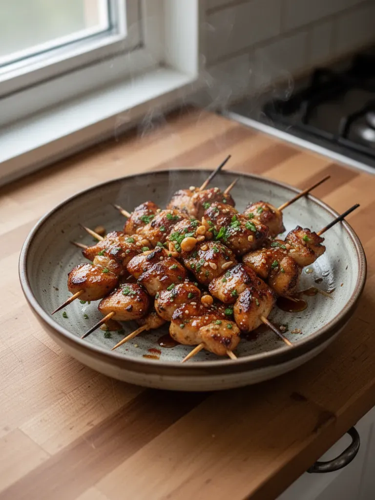 Honey Garlic Chicken Skewers