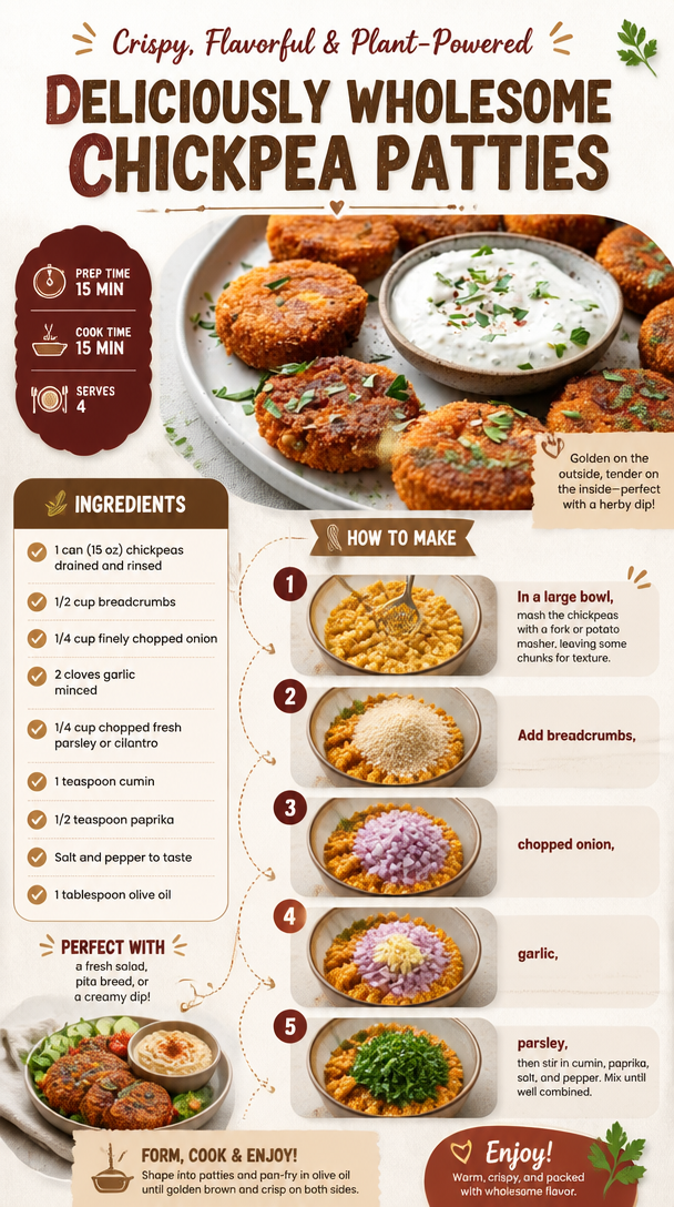 Deliciously Wholesome Chickpea Patties