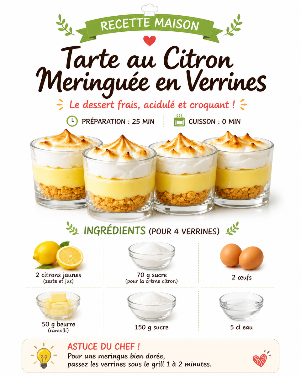 Lemon Meringue Tart in Glasses