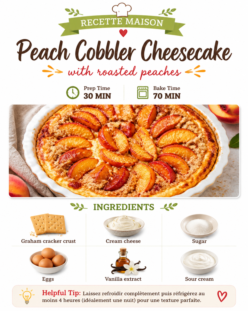 Peach Cobbler Cheesecake