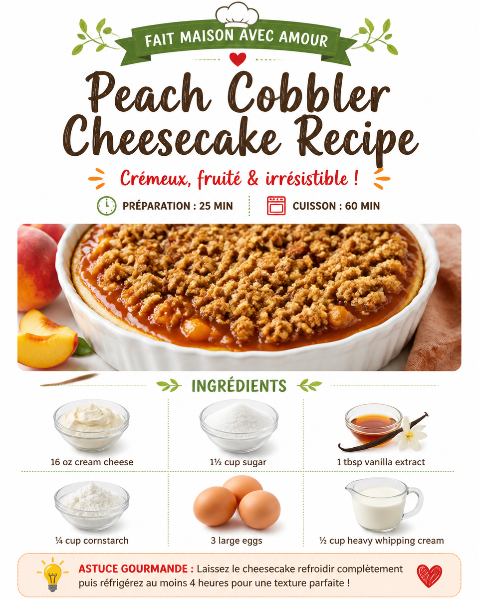 Peach Cobbler Cheesecake Recipe
