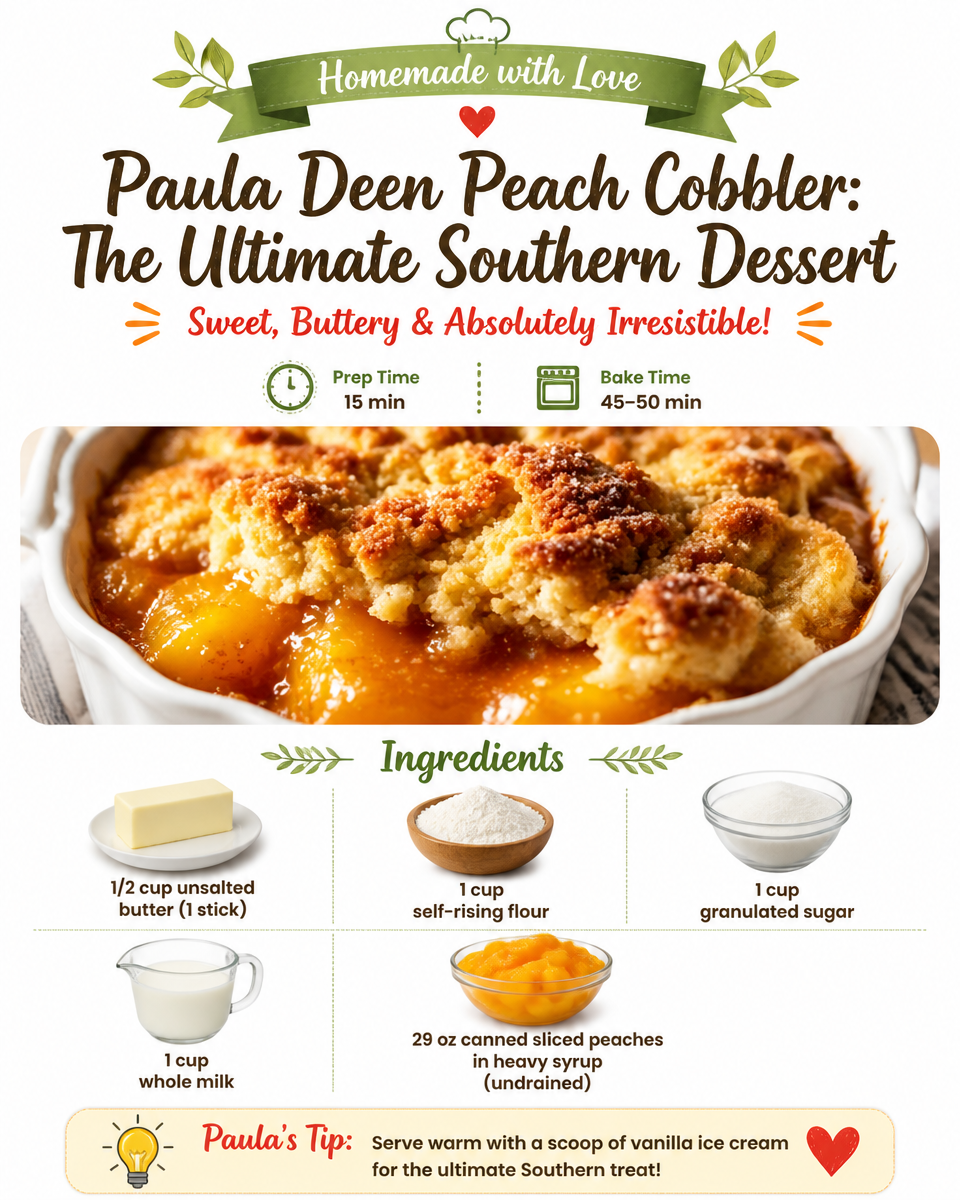 Paula Deen Peach Cobbler: The Ultimate Southern Dessert