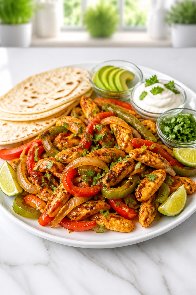 Sheet Pan Spicy Lime Chicken Fajita