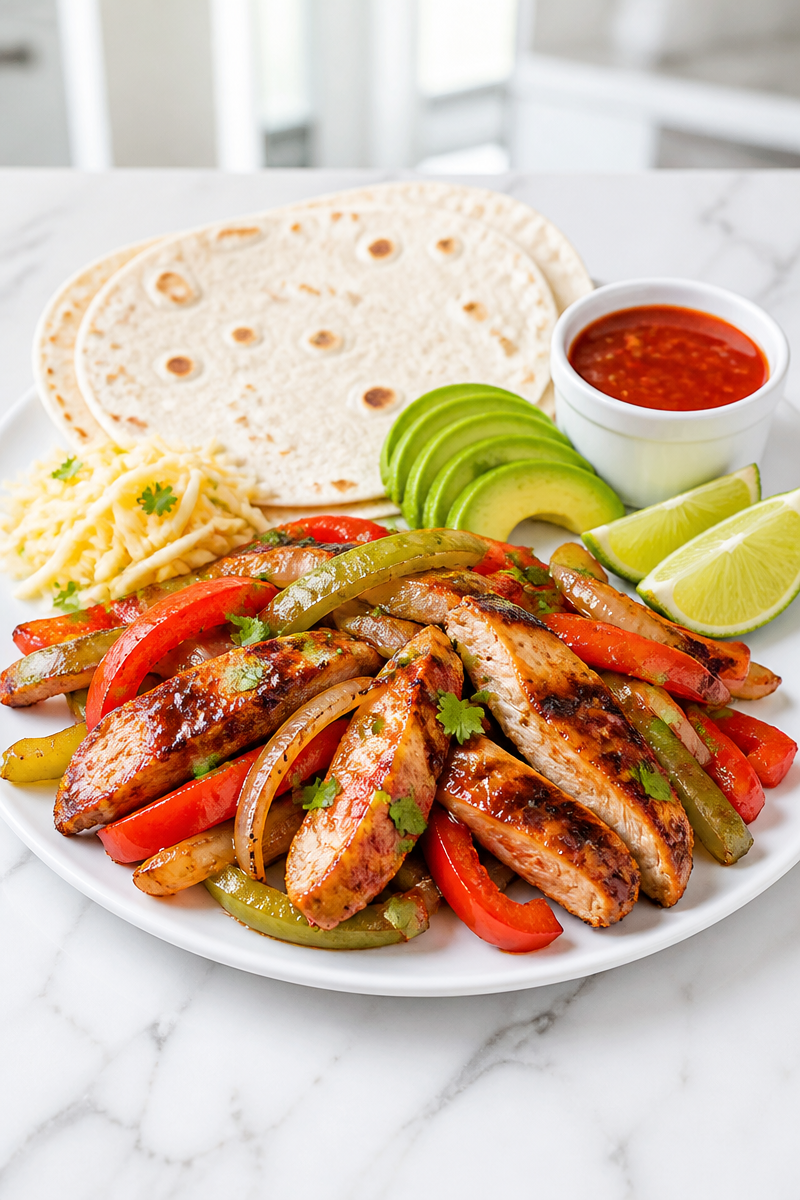 Sweet Chili And Lime Glazed Chicken Fajita