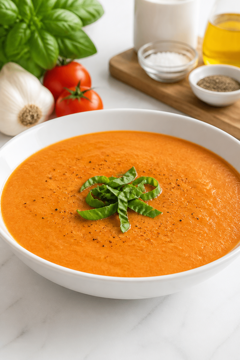 Quick Ten Minute Creamy Tomato Easy Soup Recipe