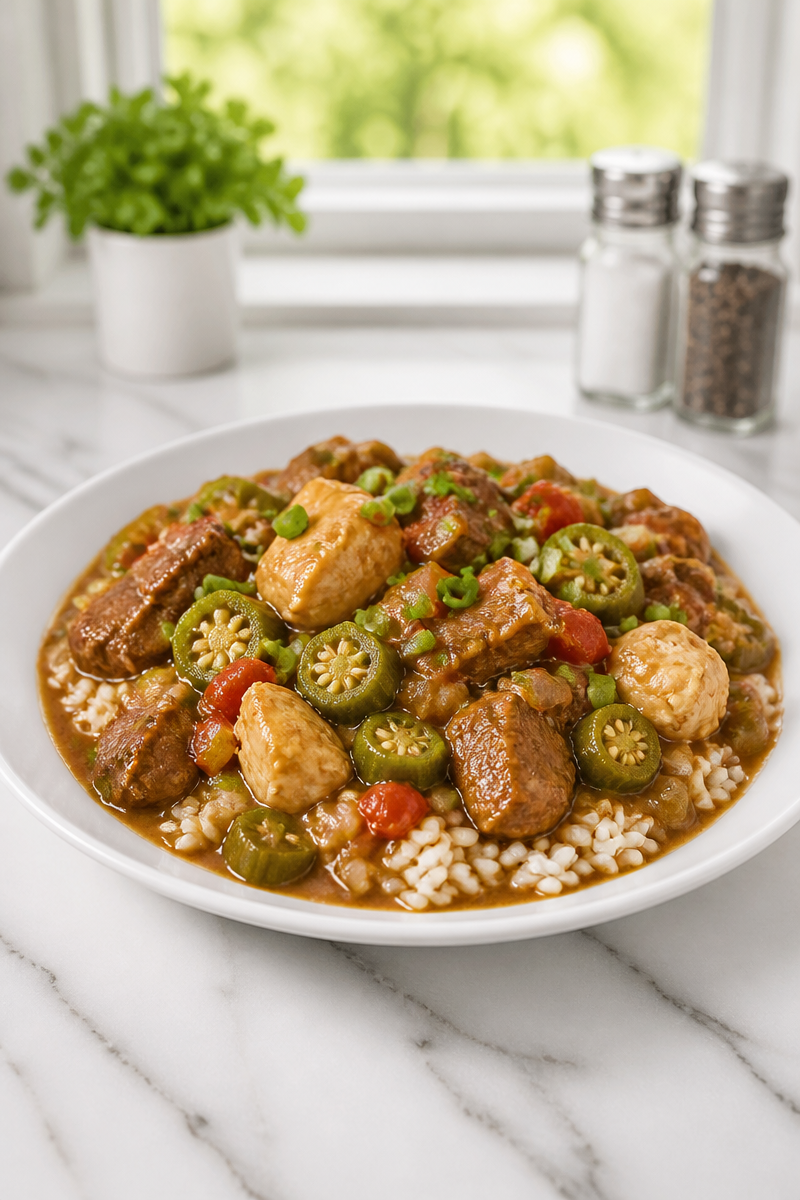 Authentic Louisiana Halal Beef And Chicken Gumbo Recipe