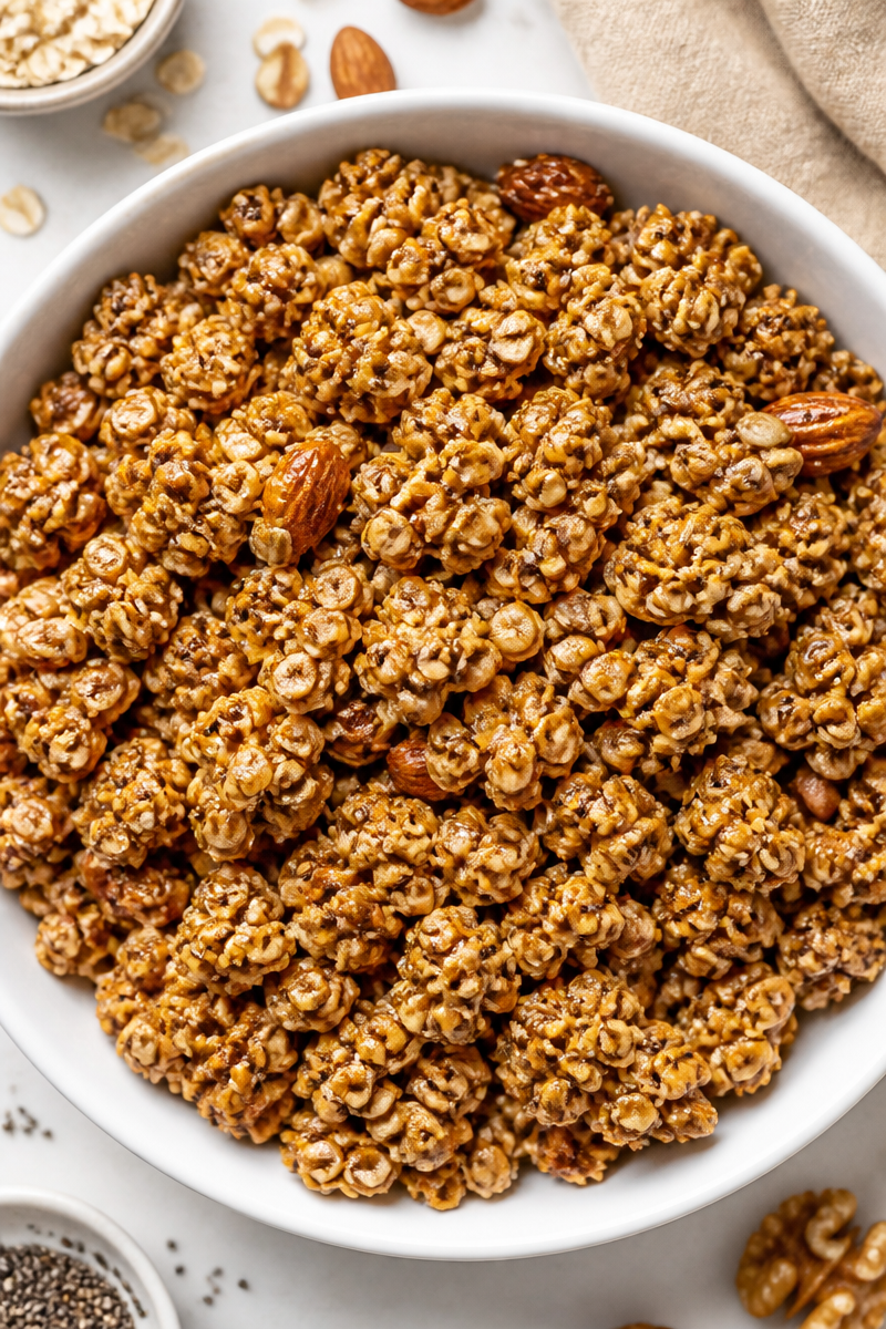 Healthy Crunchy Peanut Butter And Honey Oat Cereal