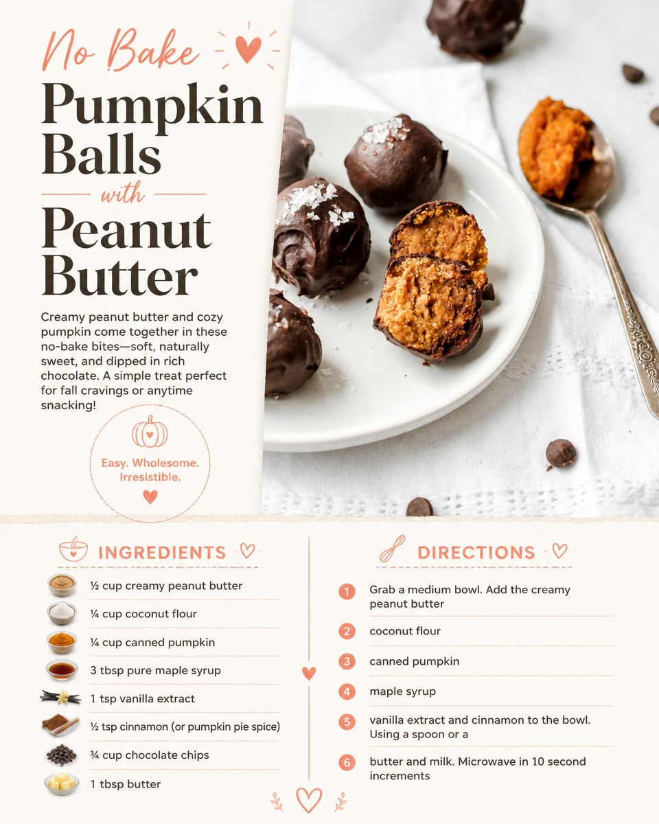 No Bake Pumpkin Balls with Peanut Butter