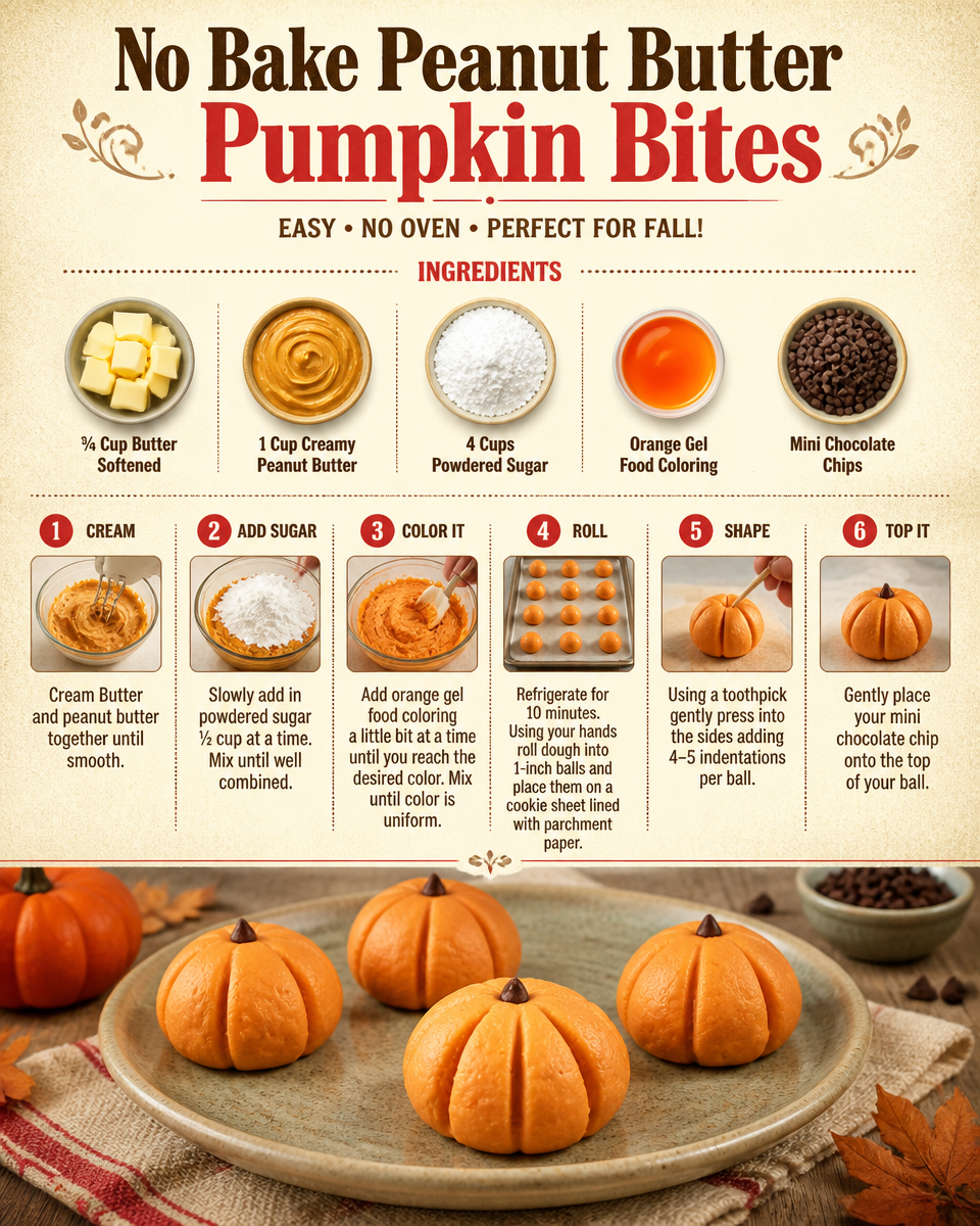 No Bake Peanut Butter Pumpkin Bites