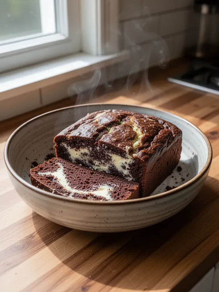 Chocolate Zucchini Bread with Cream Cheese Filling