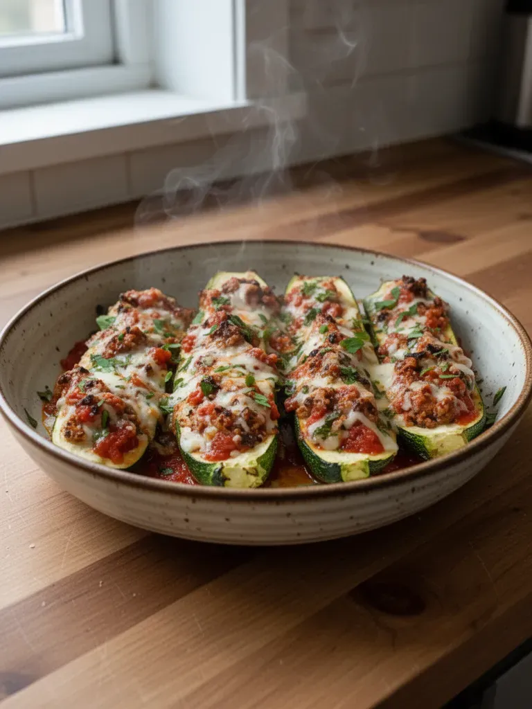 Italian Stuffed Zucchini Boats