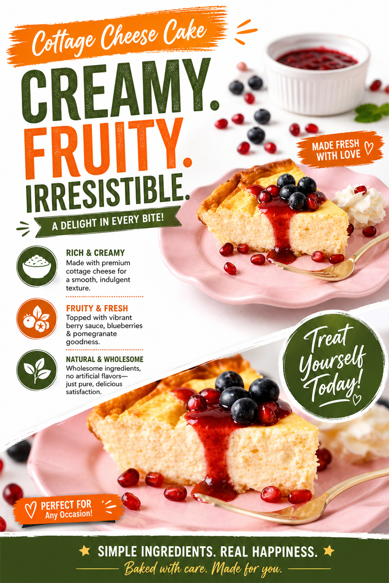 Cottage Cheese Cake Recipe: Easy Dessert cottage cheese cake Cottage Cheese Cake Recipe: Easy Dessert
