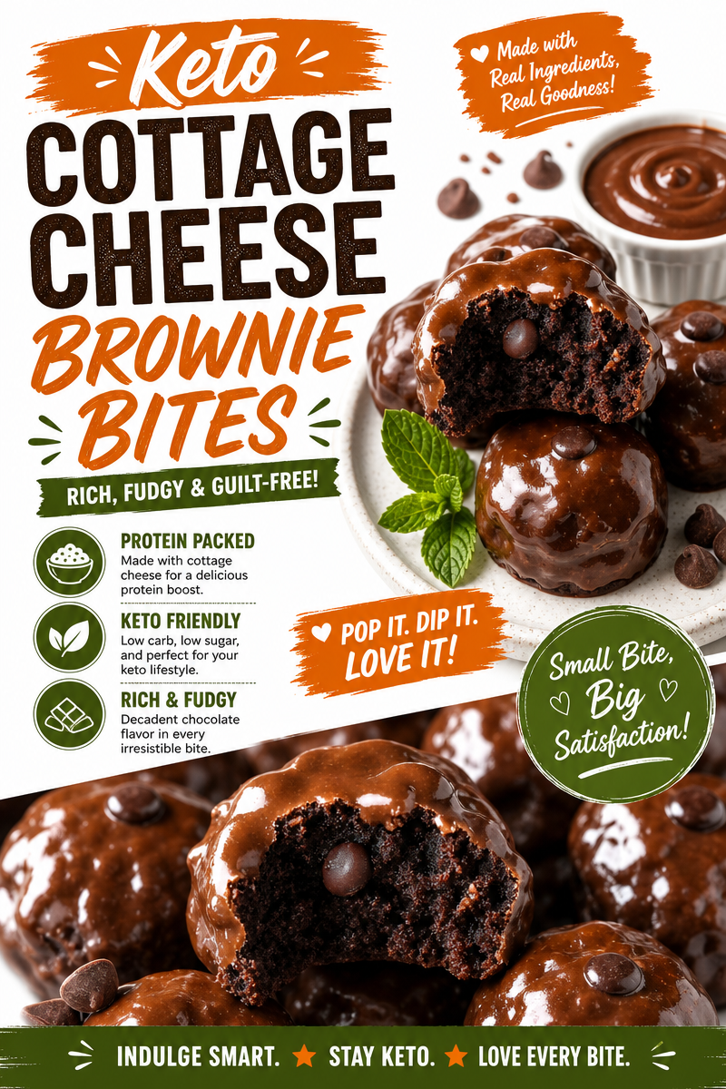Keto Cottage Cheese Brownie Bites Keto Cottage Cheese Brownie Bites Keto Cottage Cheese Brownie Bites