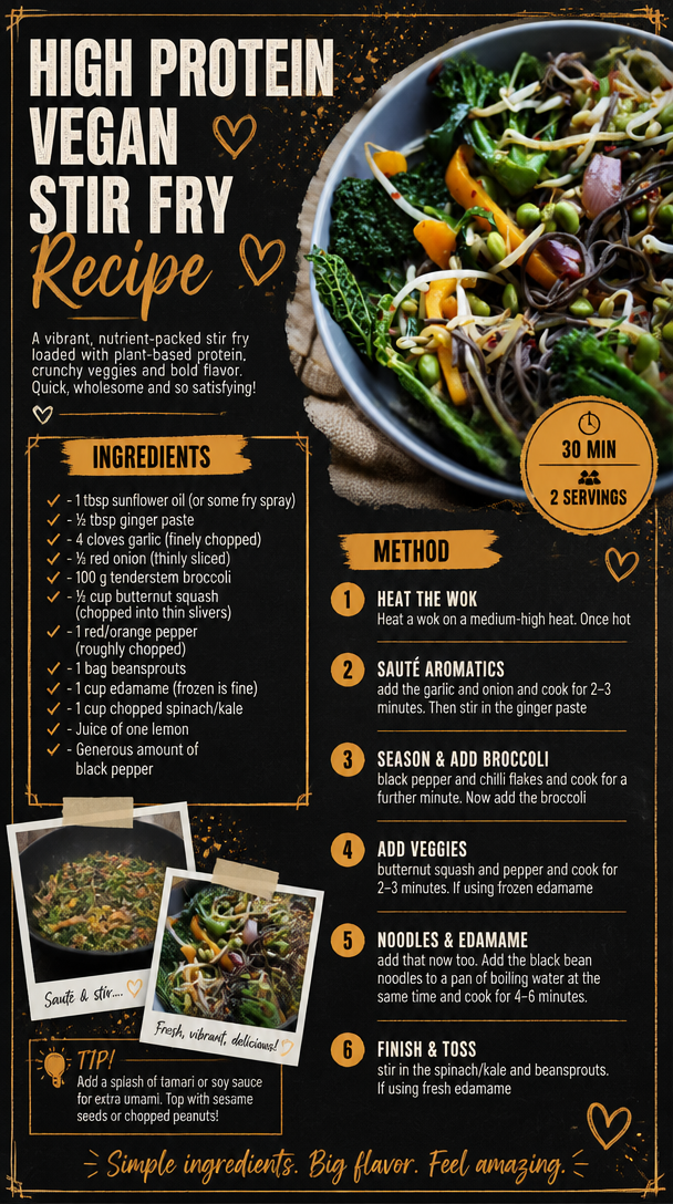 High Protein Vegan Stir Fry Recipe