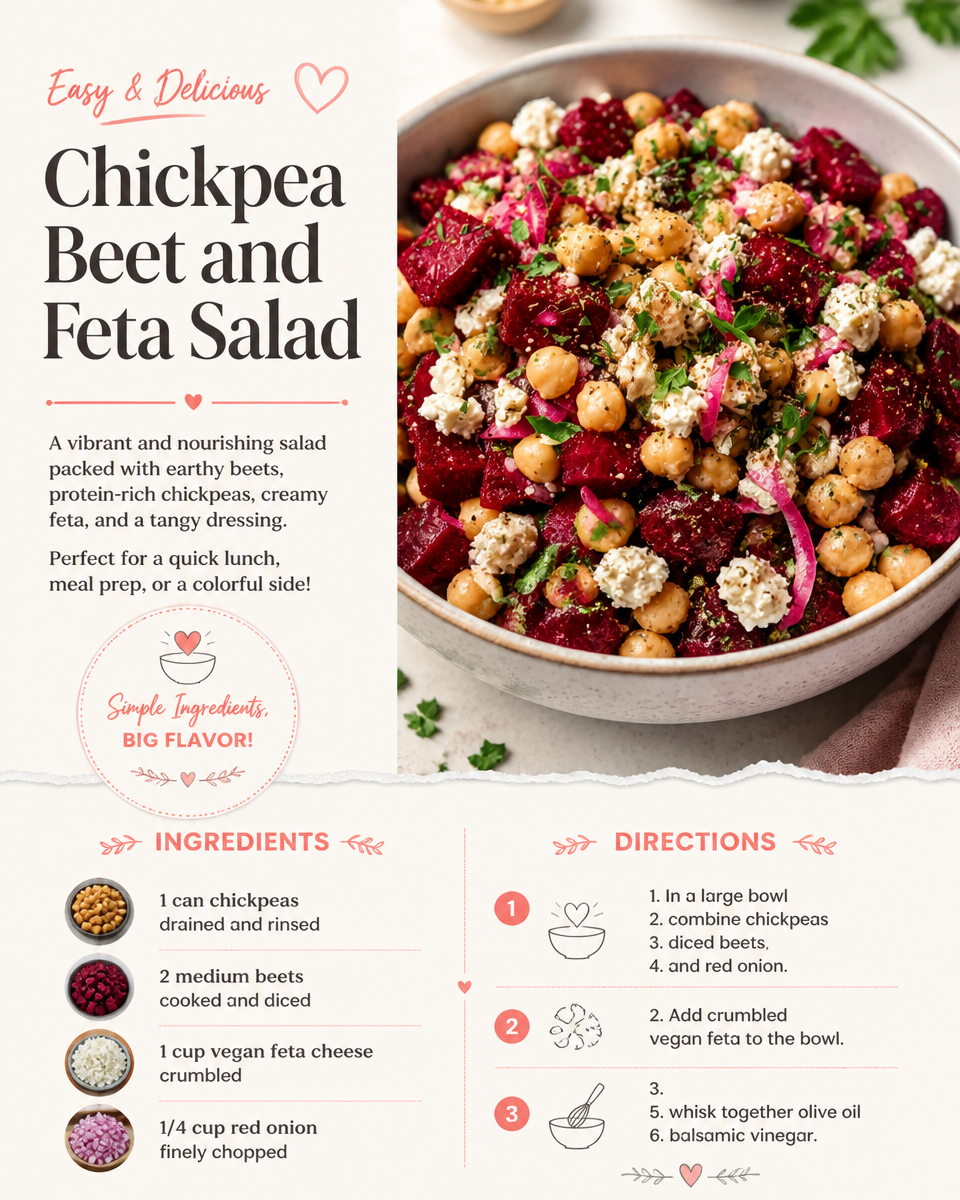 Chickpea Beet and Feta Salad