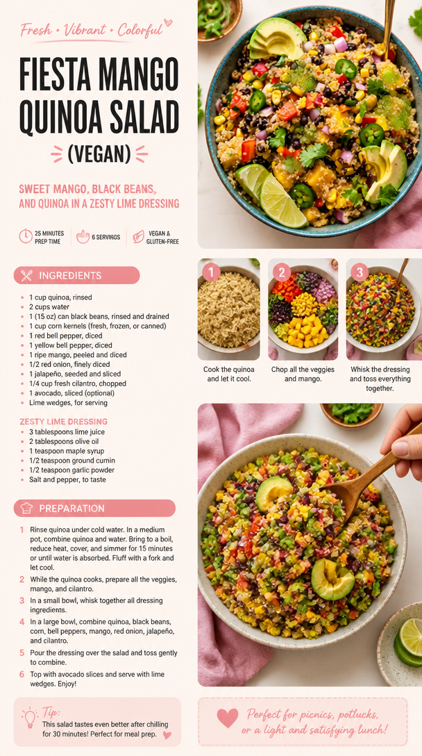 Mango Quinoa Salad Party (Vegan)