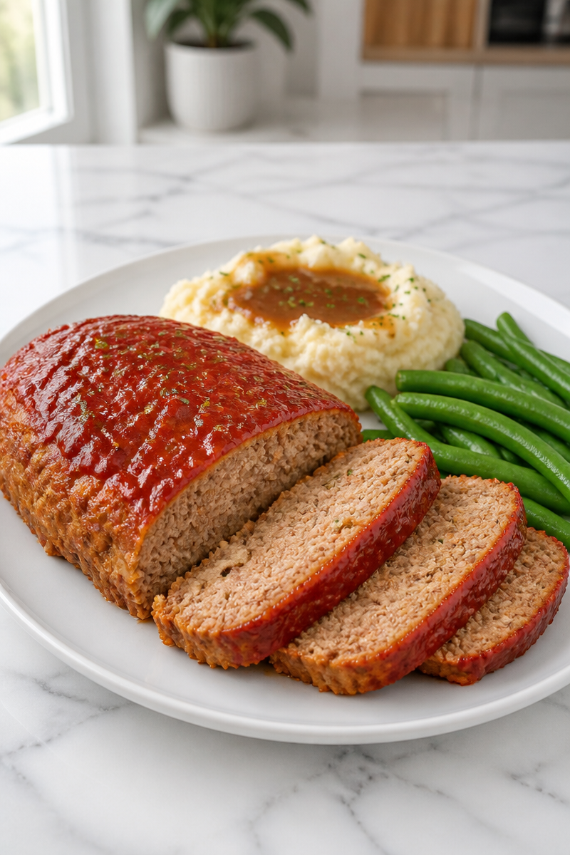 Classic Brown Sugar Glazed Turkey Meatloaf Dinner