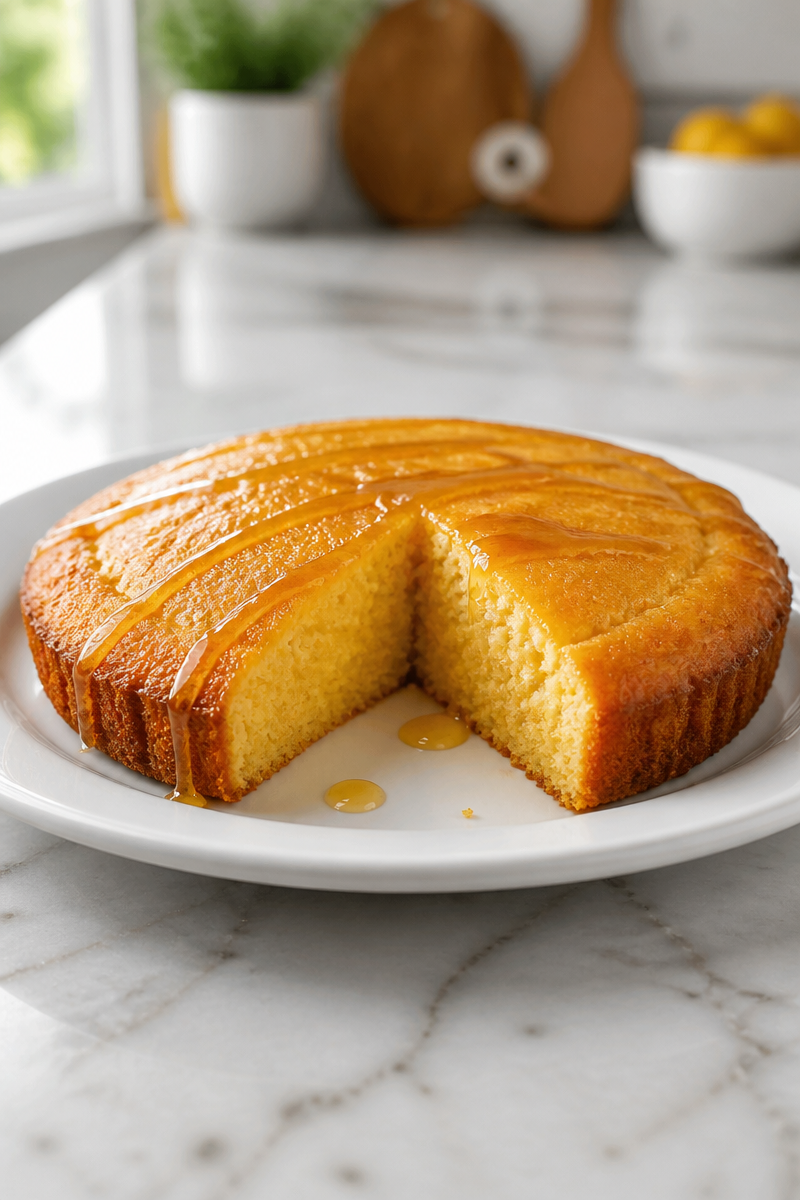 Sweet Honey Glazed Cast Iron Cornbread Side