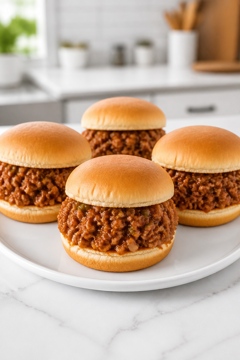 Sweet And Tangy Ground Beef Sloppy Joe Sandwich