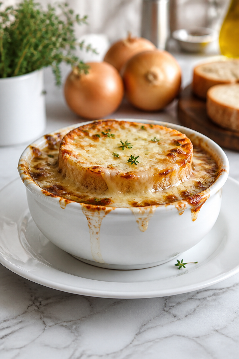 Classic Beef Broth And Gruyere French Onion Soup Recipe