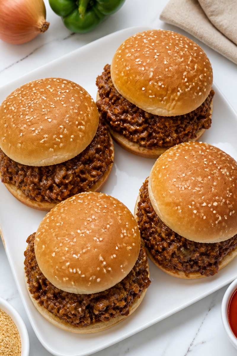 Sweet And Tangy Ground Beef Sloppy Joe Sandwich