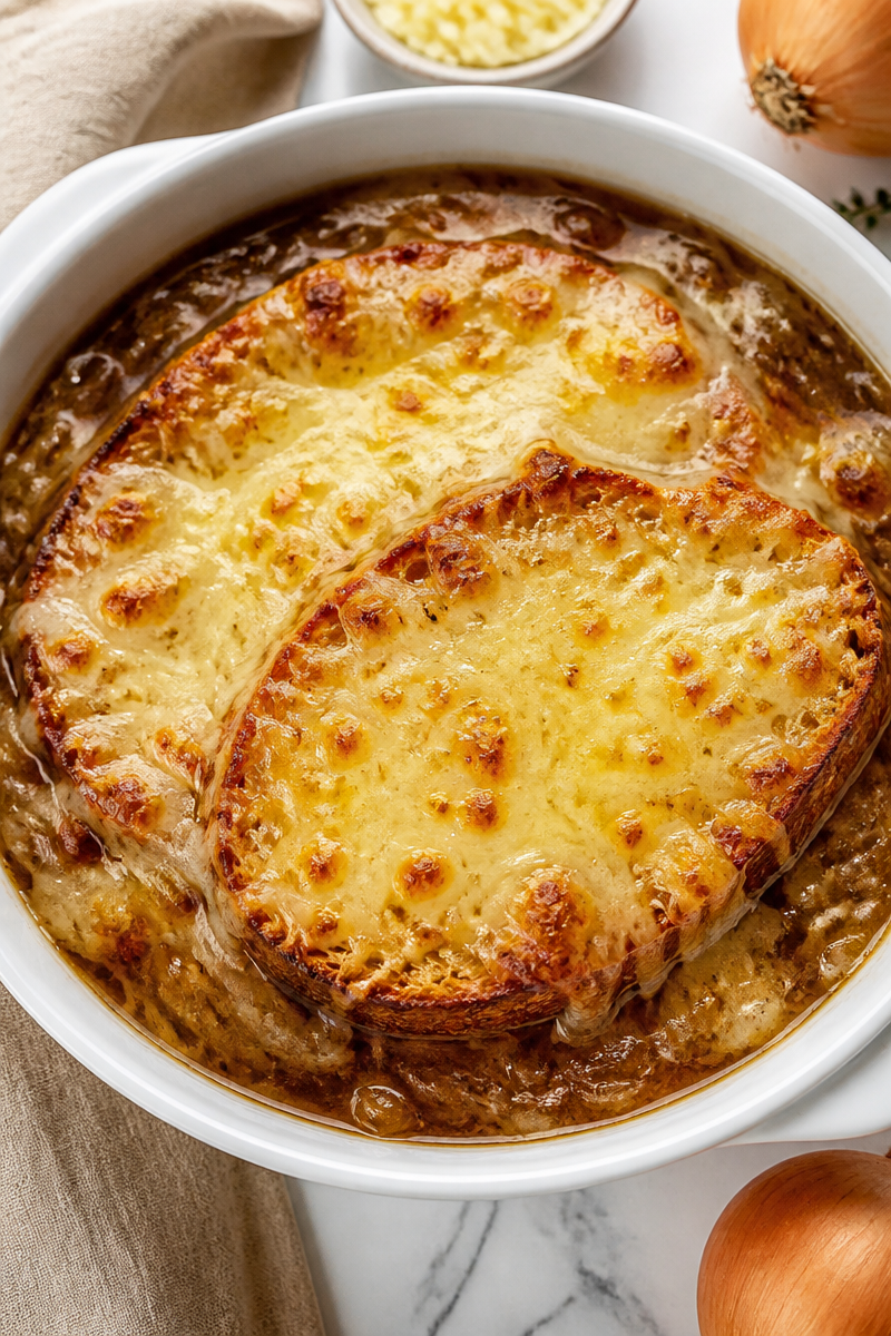 Classic Beef Broth And Gruyere French Onion Soup Recipe