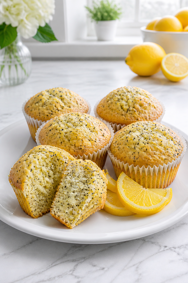 Bakery Style Lemon Poppy Seed Muffin Breakfast 5 Bakery Style Lemon Poppy Seed Muffin Breakfast