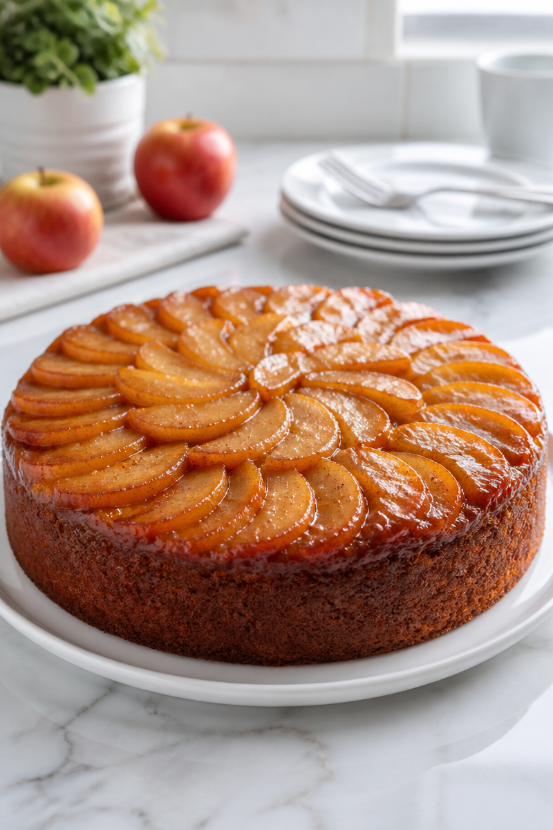 Moist Spiced Apple Upside Down Cake Dessert 5 Moist Spiced Apple Upside Down Cake Dessert