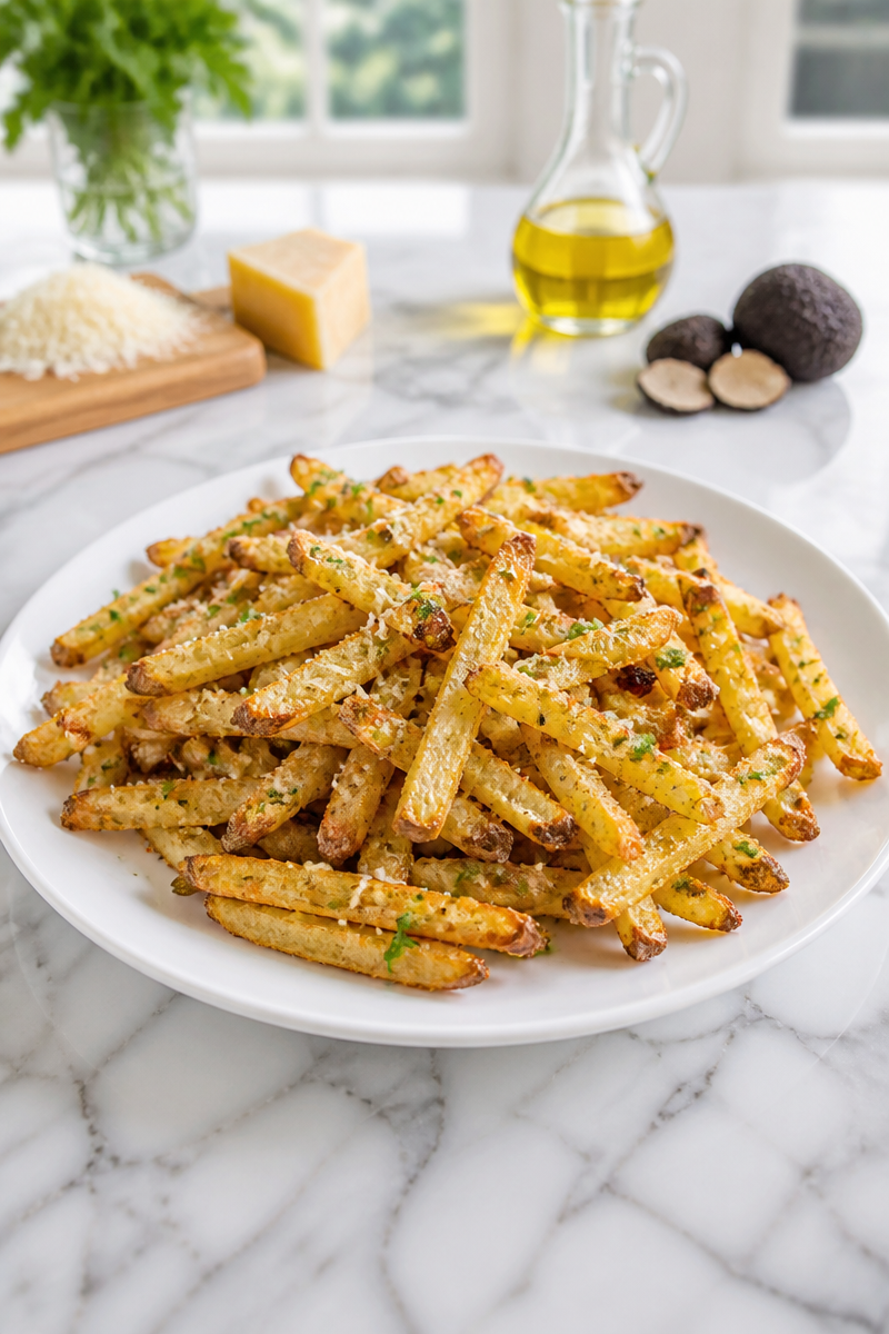 Crispy Baked Parmesan Truffle Potato Fry Side