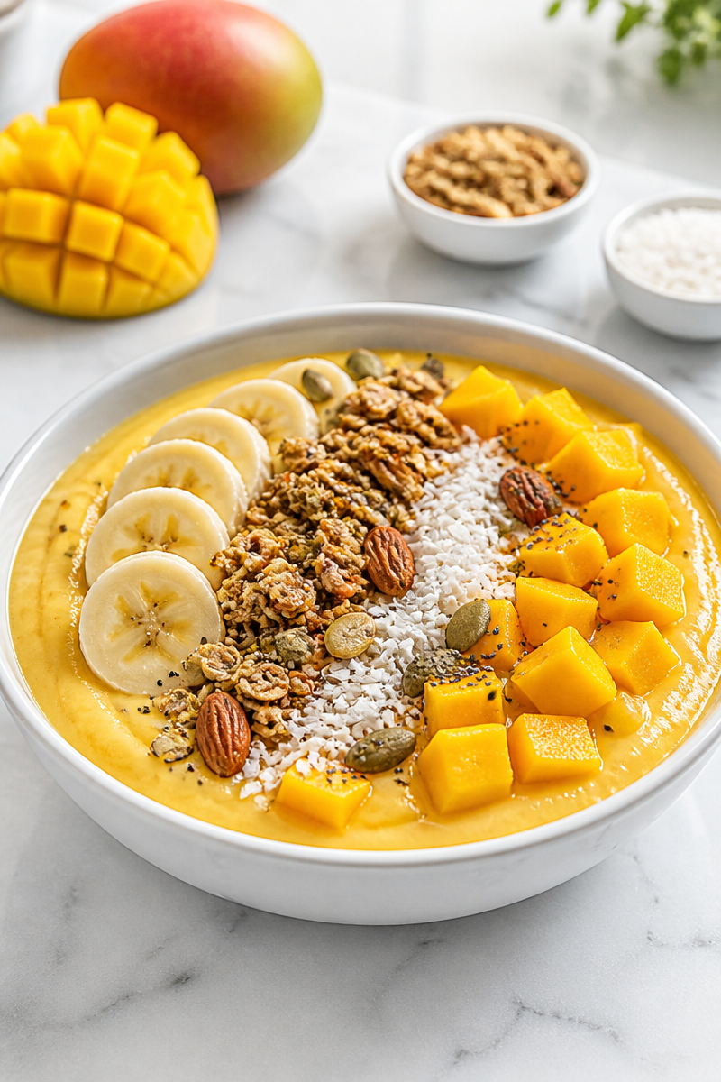 Tropical Mango And Coconut Smoothie Bowl Lunch 5 Tropical Mango And Coconut Smoothie Bowl Lunch