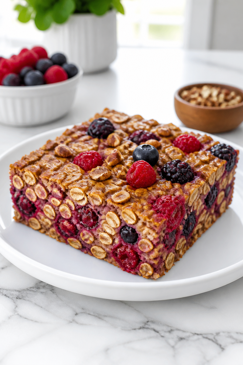 Healthy Mixed Berry Baked Oatmeal Breakfast 5 Healthy Mixed Berry Baked Oatmeal Breakfast