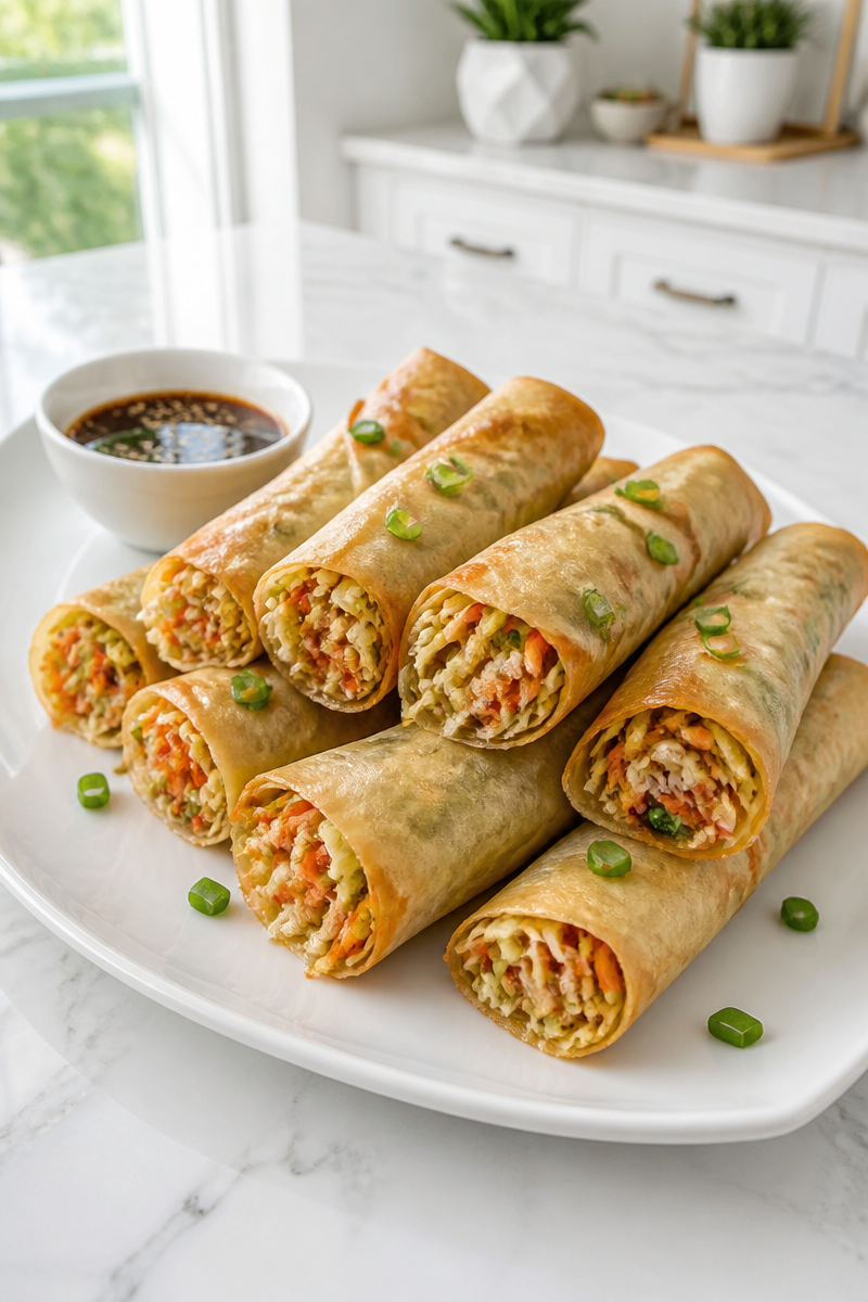 Crispy Baked Vegetable Spring Roll Snack 5 Crispy Baked Vegetable Spring Roll Snack
