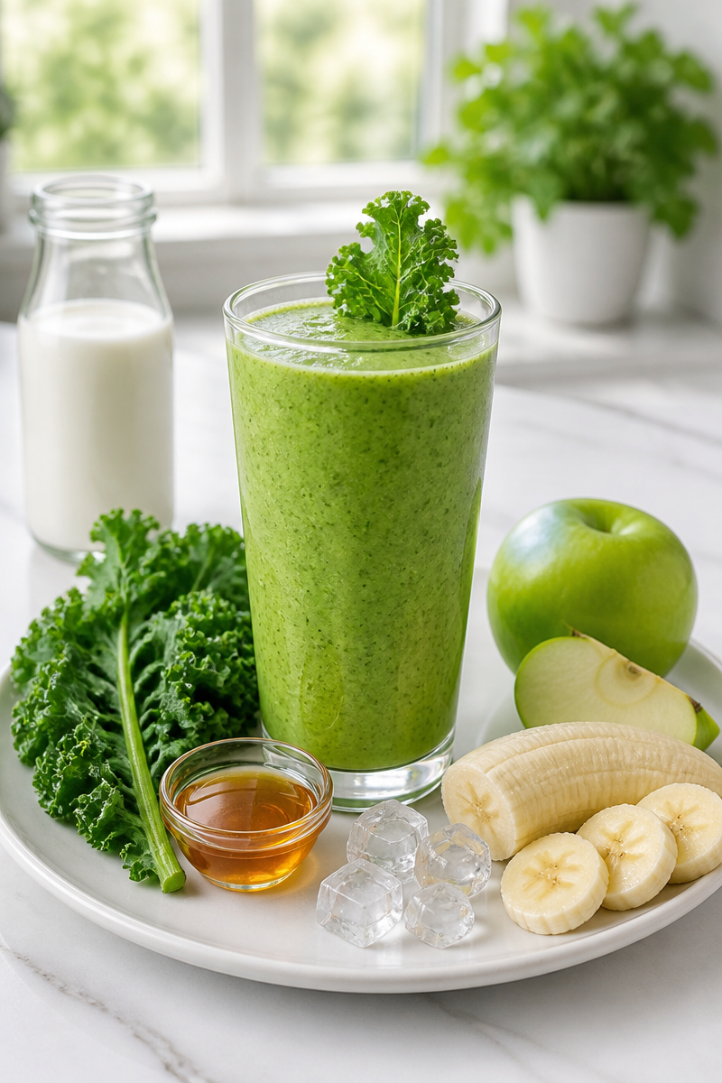 Healthy Green Apple And Kale Smoothie Drink 5 Healthy Green Apple And Kale Smoothie Drink
