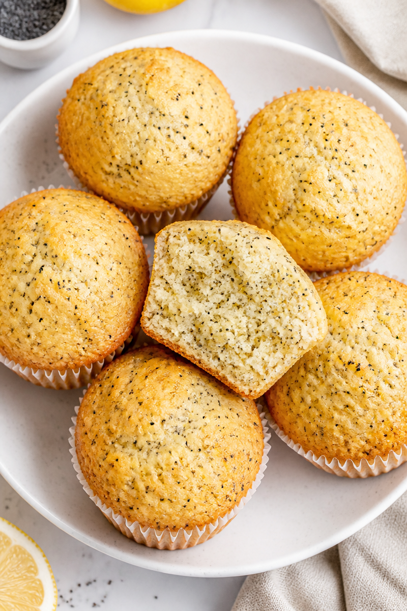 Bakery Style Lemon Poppy Seed Muffin Breakfast 6 Bakery Style Lemon Poppy Seed Muffin Breakfast