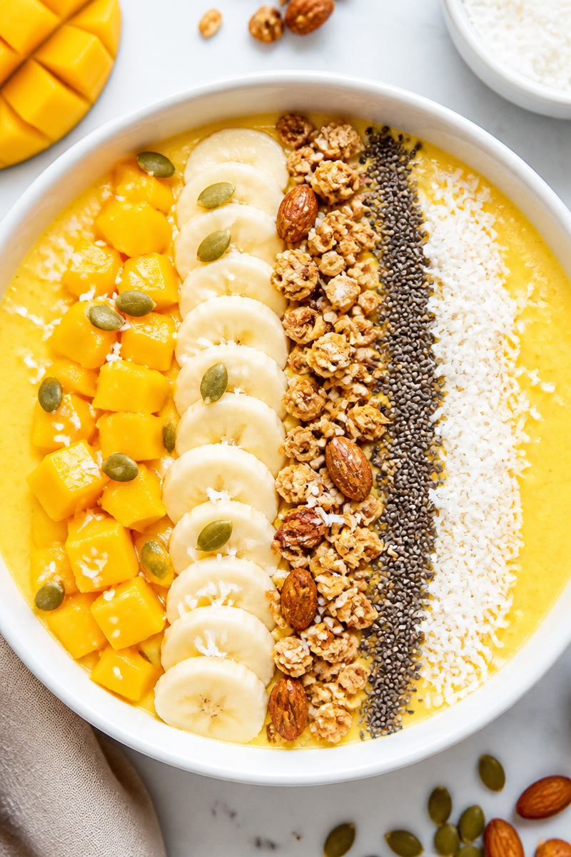 Tropical Mango And Coconut Smoothie Bowl Lunch 6 Tropical Mango And Coconut Smoothie Bowl Lunch