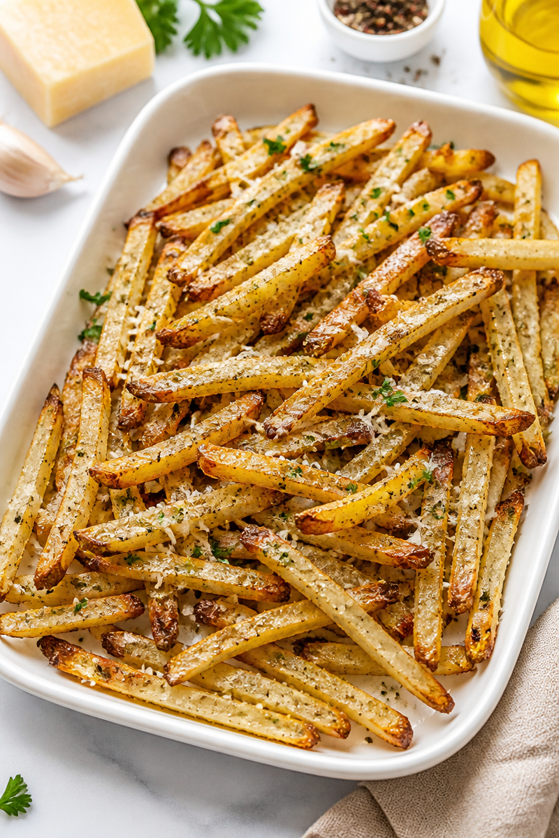 Crispy Baked Parmesan Truffle Potato Fry Side