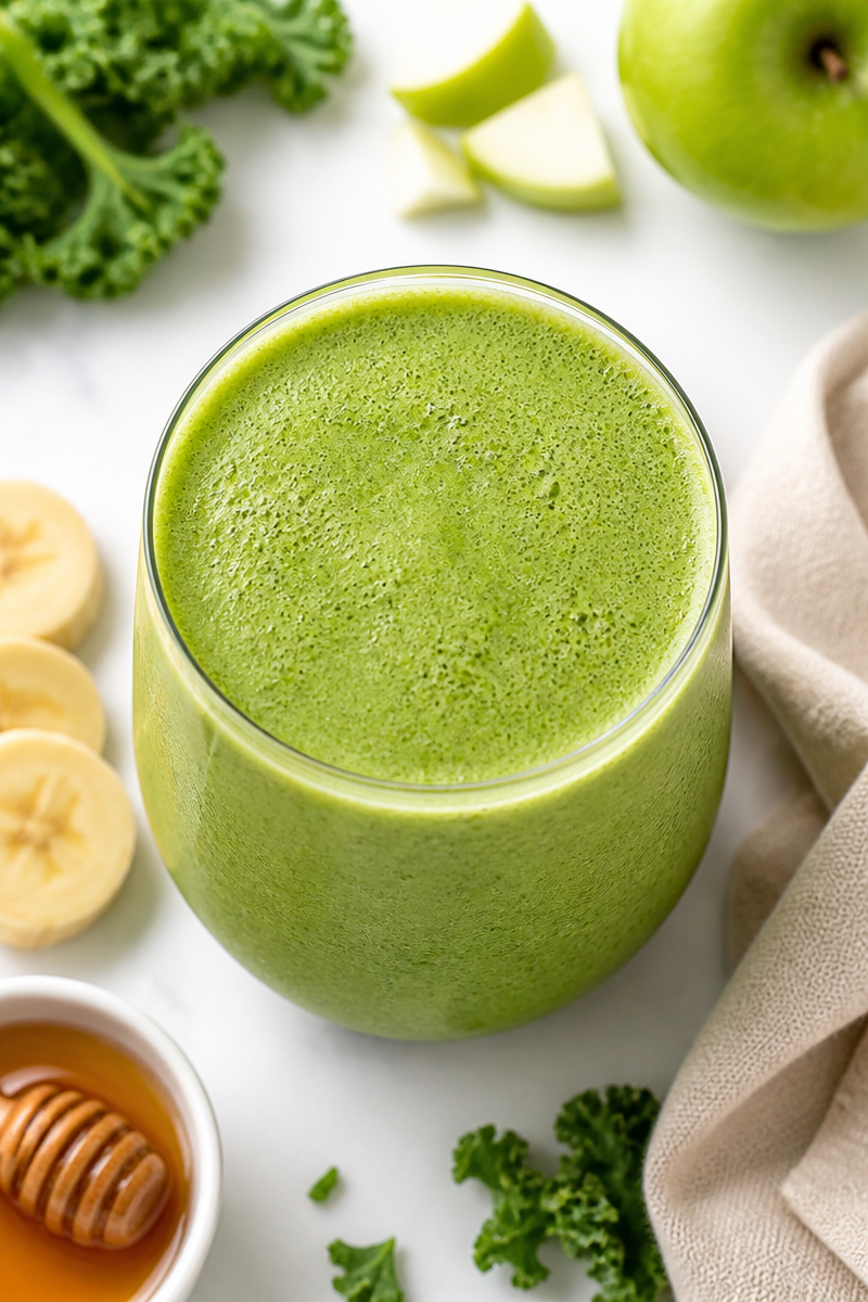Healthy Green Apple And Kale Smoothie Drink 6 Healthy Green Apple And Kale Smoothie Drink