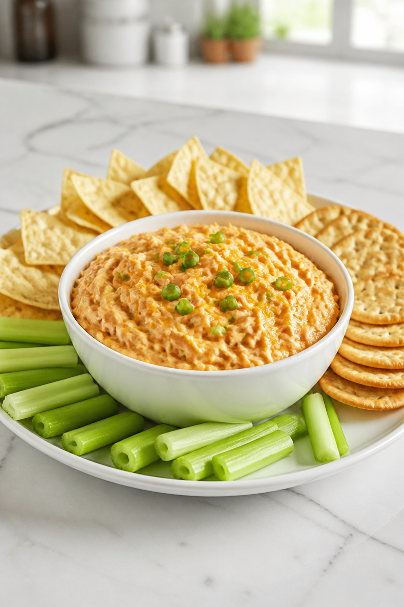 Creamy Crockpot Buffalo Chicken Dip Recipe