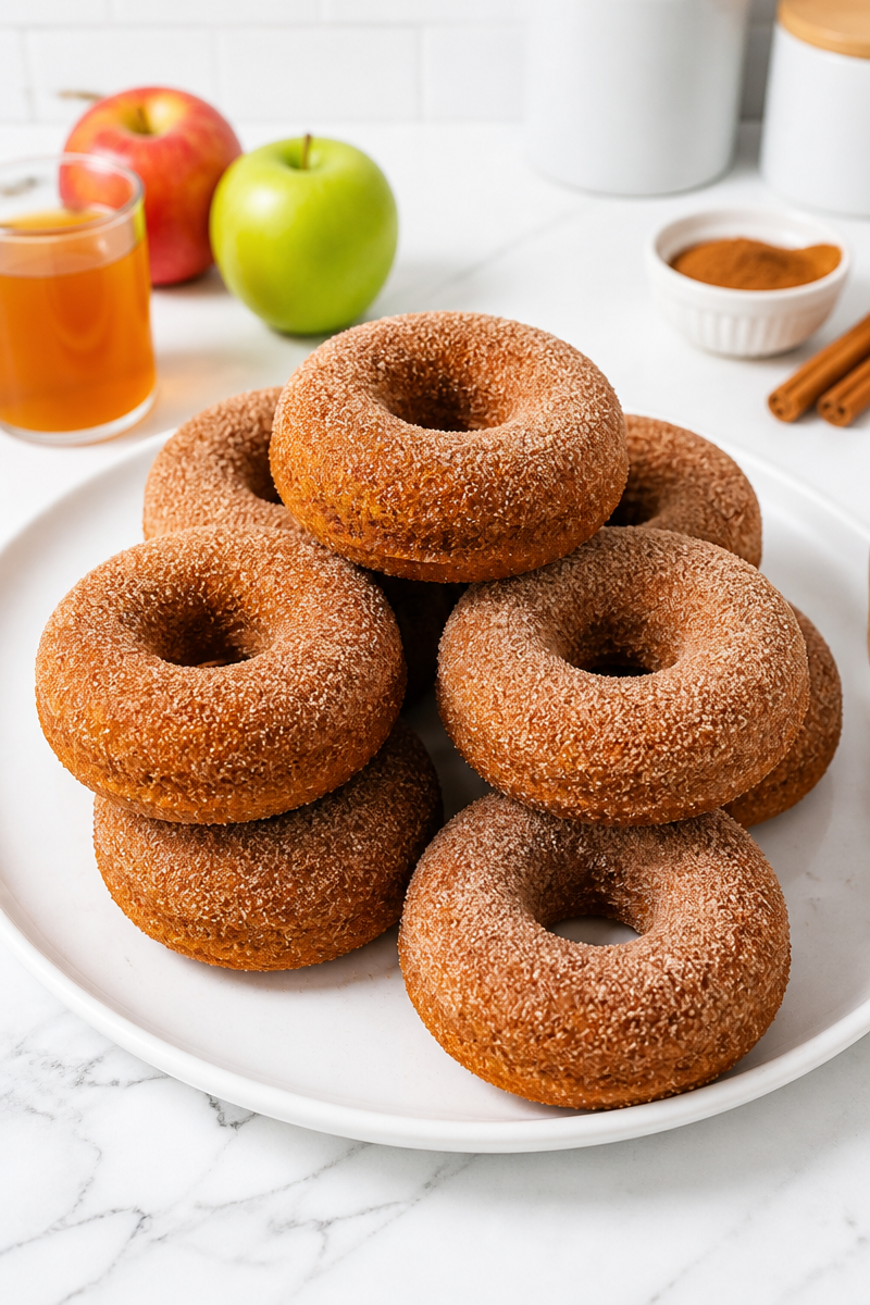 Baked Cinnamon Sugar Apple Cider Donut Recipe