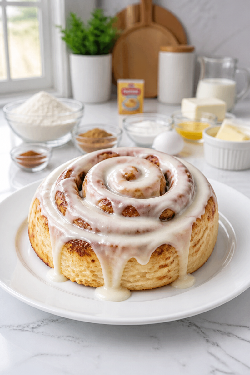 Fluffy Homemade Cream Cheese Cinnamon Roll
