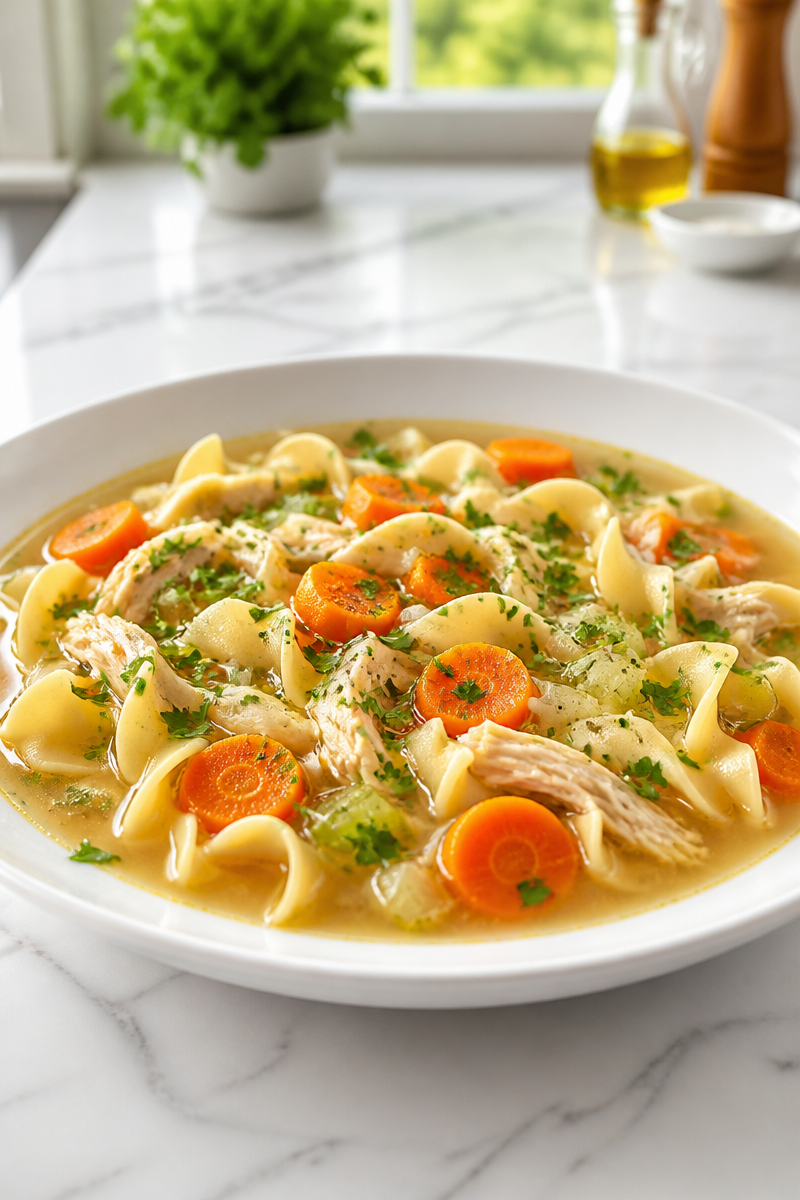 Soothing Homemade Chicken Noodle Soup Recipe