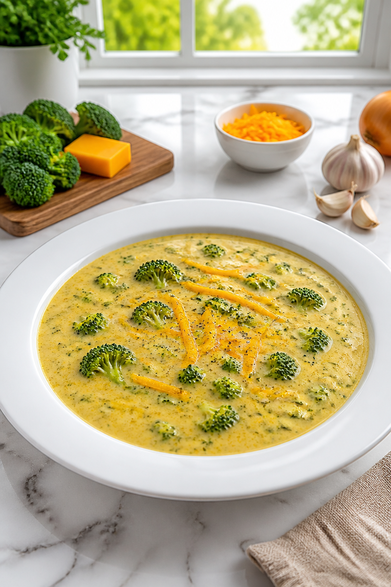 Rich And Creamy Broccoli Cheddar Soup Recipe