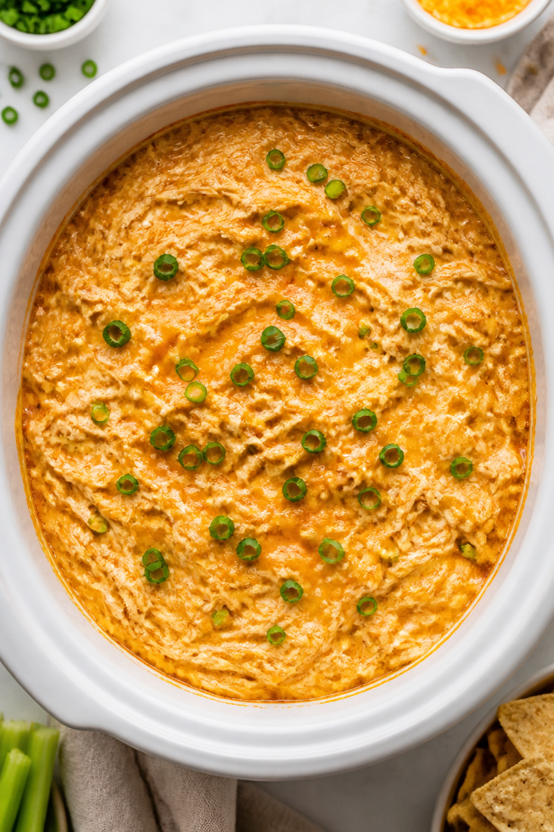 Creamy Crockpot Buffalo Chicken Dip Recipe