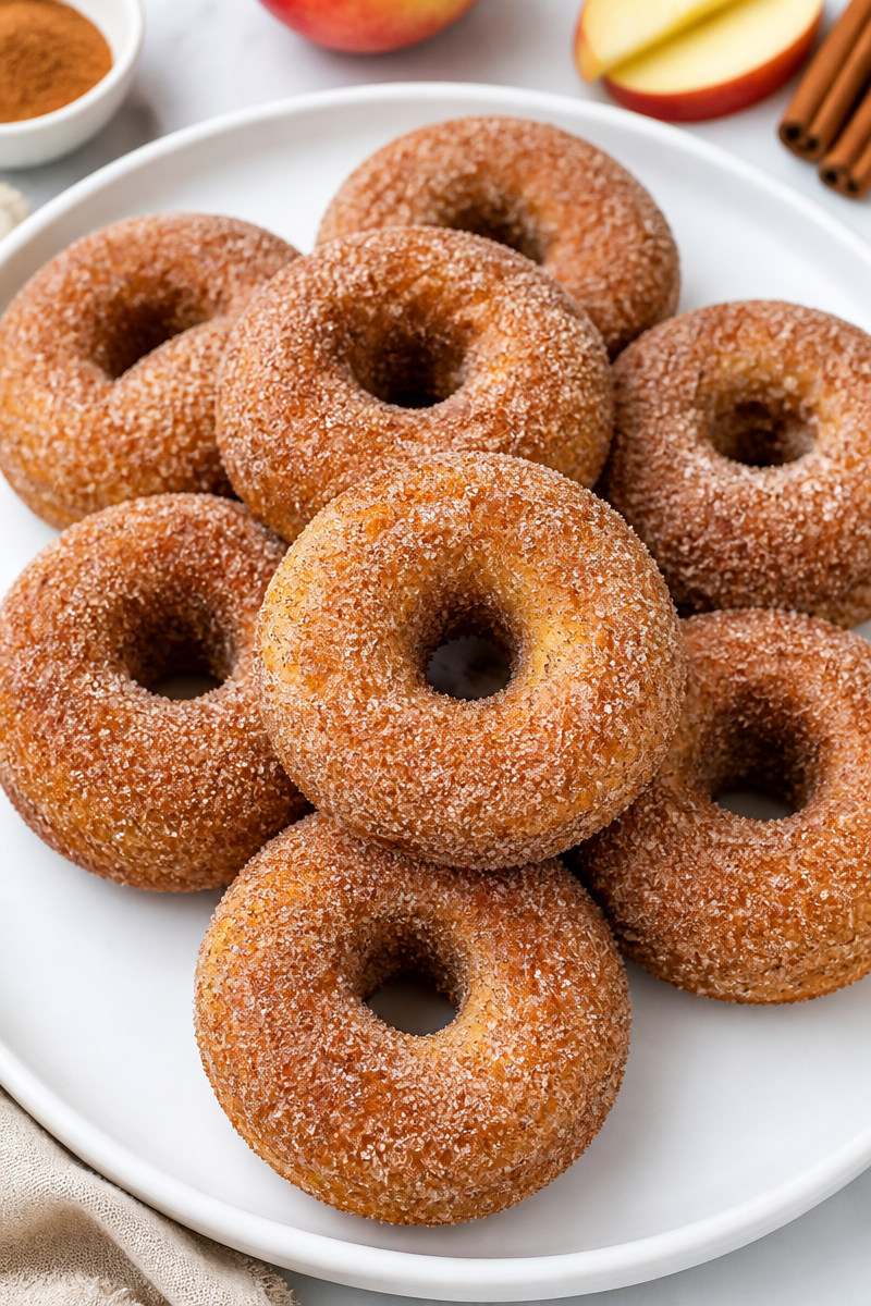 Baked Cinnamon Sugar Apple Cider Donut Recipe