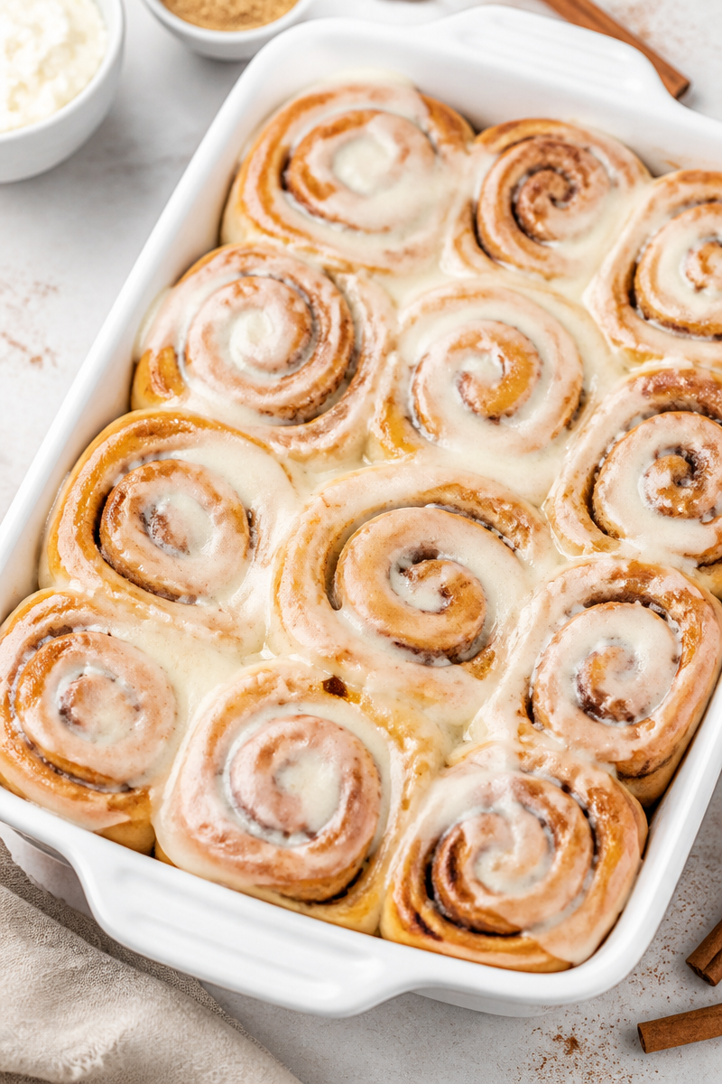 Fluffy Homemade Cream Cheese Cinnamon Roll